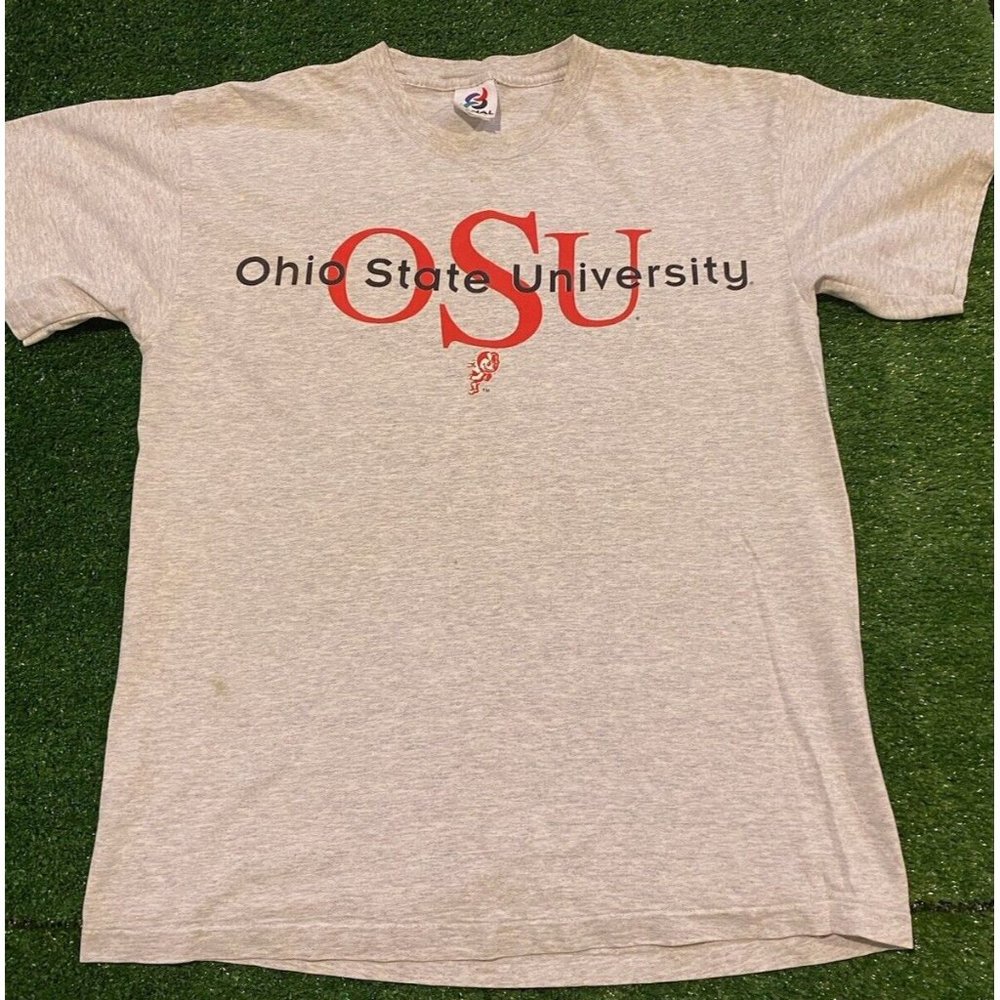 Vintage Ohio State Buckeyes Shirt Large Gray Osu … - image 1